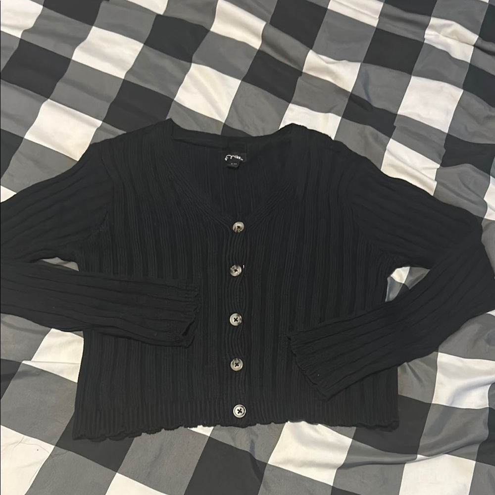 Art Class Black Knit Cardigan Sweater